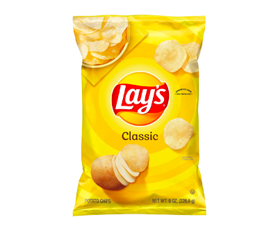 Delicious Lay’s Potato Chips, Classic, 8 oz Bag