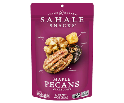 Sahale Snacks Maple Pecans Glazed Mix, Gluten-Free Snack, 4-Ounce Bag